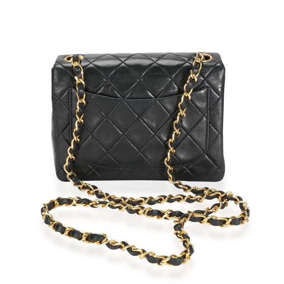 Chanel Vintage Black Quilted Lambskin Mini Square Classic Flap Bag - Picture 3 of 7